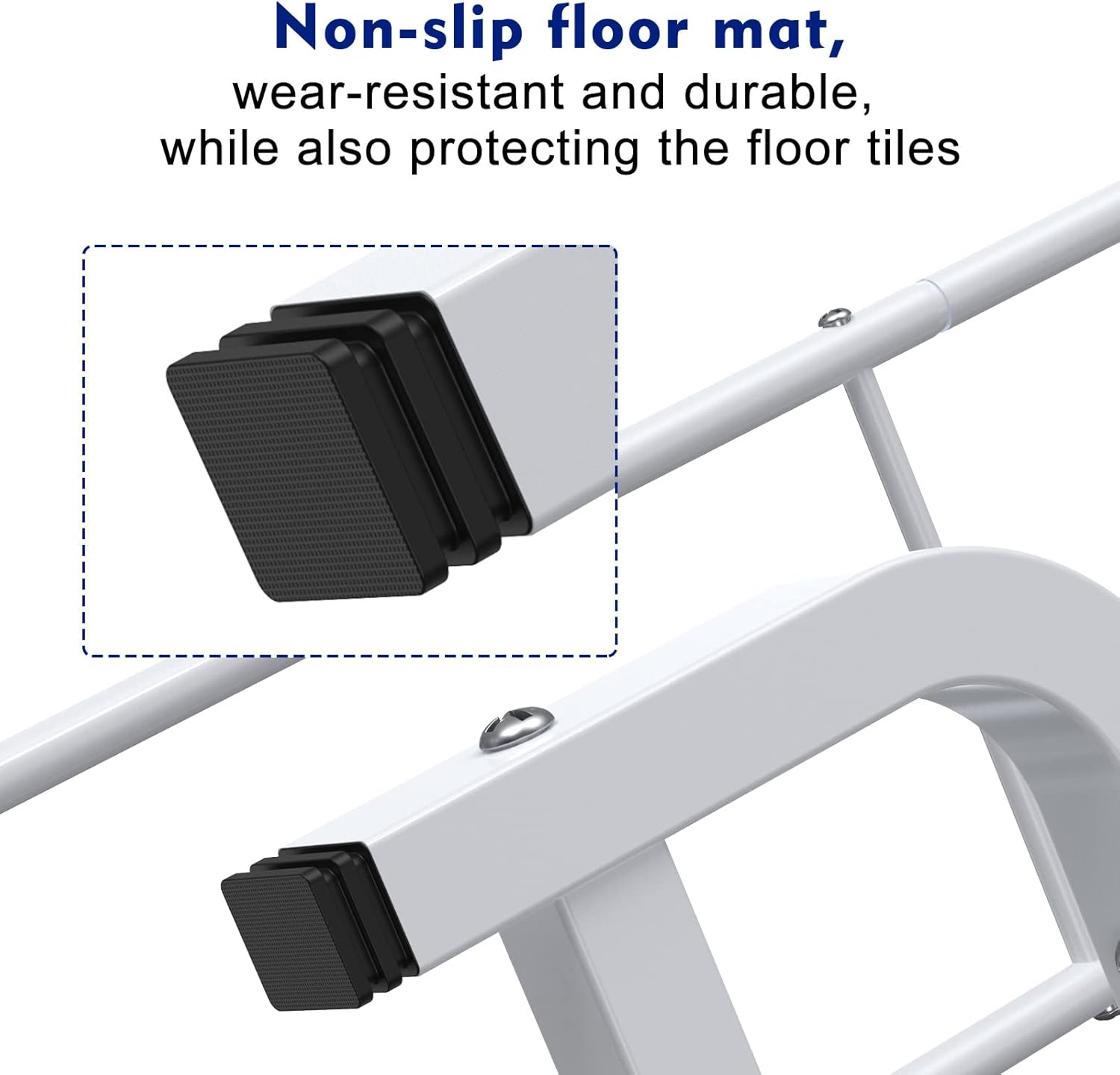 LOEFME 2-Tier Clothes Rail – Double Metal Garment Rack, White