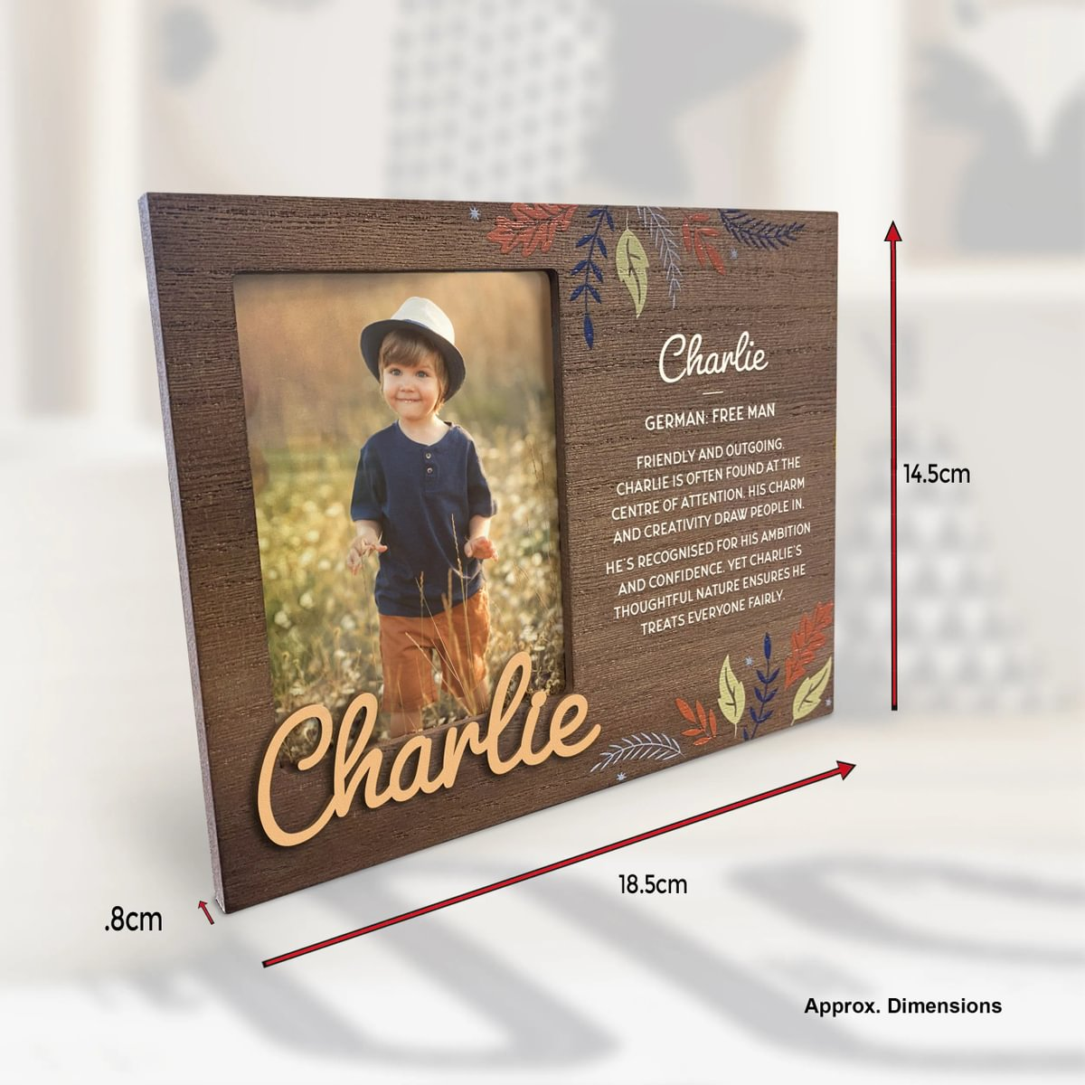 Child's Picture Frame with Sentimental Caption - For 8.5 x 11cm Photo
