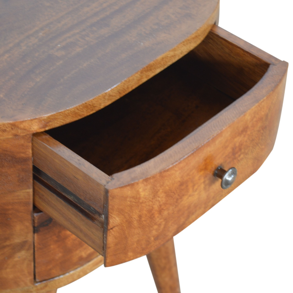 Artisan Furniture Solid Wood Chestnut Rounded Bedside Table