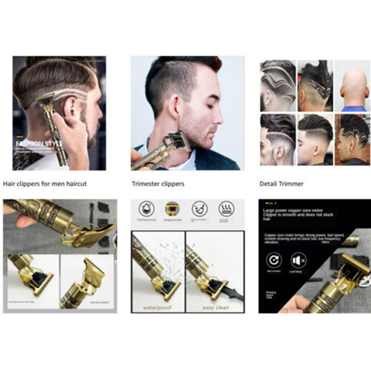 Small LCD Screen Display Professional Men Cordless Hair Clippers Beard Trimmer Cutting Machine Kit