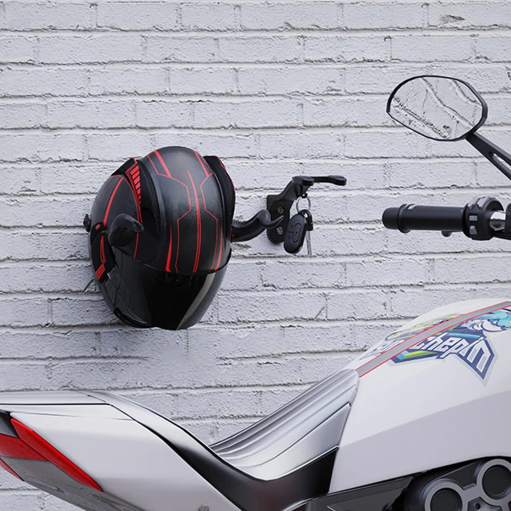Kitchen Cabinet Shelf Wall Mount Hooks Motorcycle Helmet Hook Racks Helmet Display Hanger Stand Wall-Mounted Storage Holder