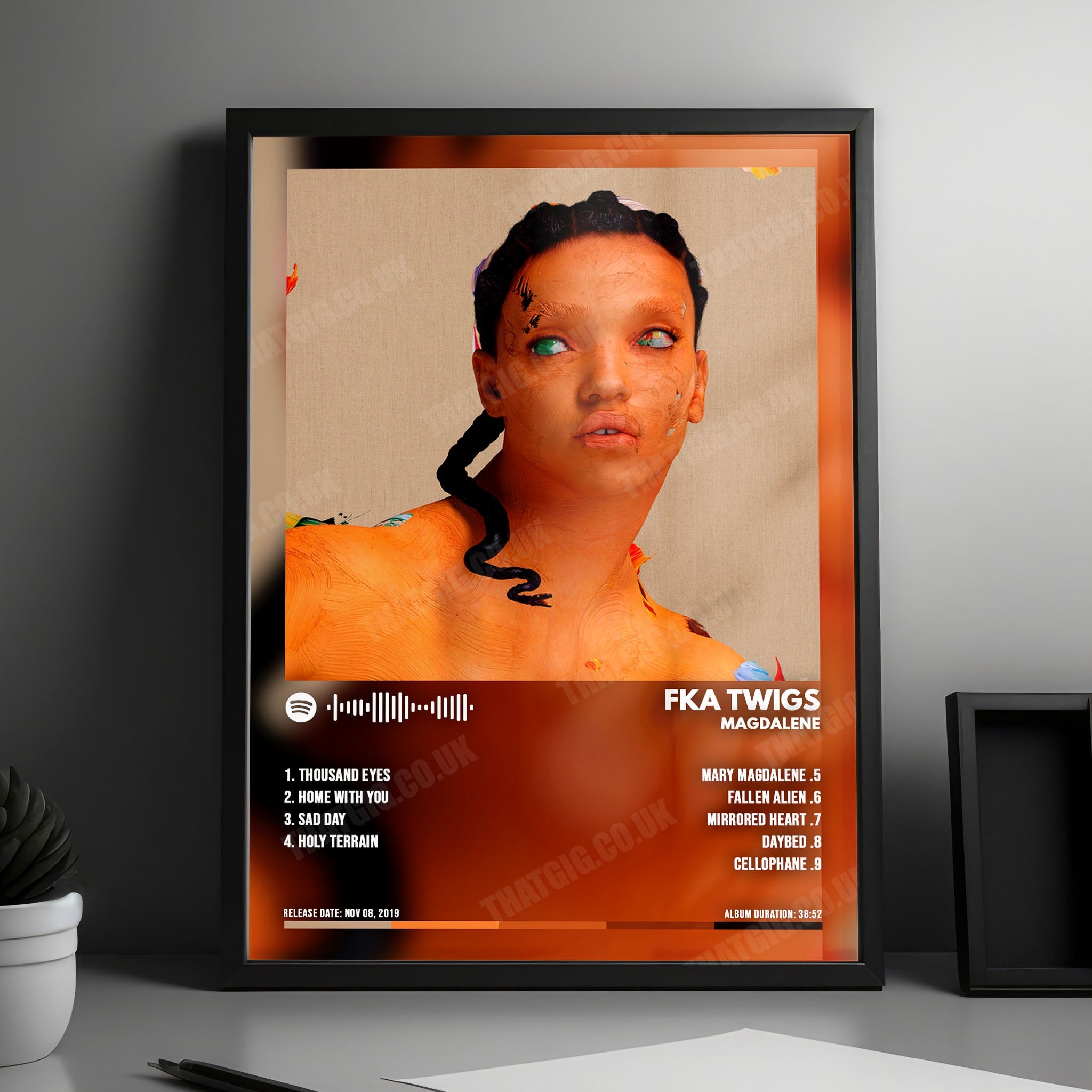 FKA twigs "MAGDALENE" Album Cover Poster - with Complete Tracklist