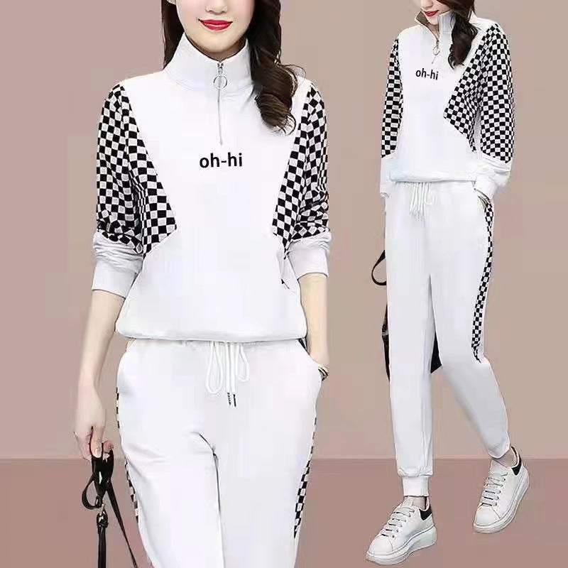 Women's Lightweight Sporty Hoodie Loose-fitting Casual Two-piece Set