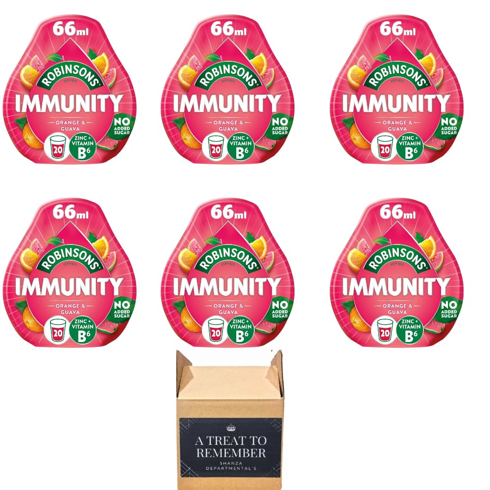 Robinsons mini squashi - No Added Sugar - Low Calorie 6x66ml, Orange & Guava