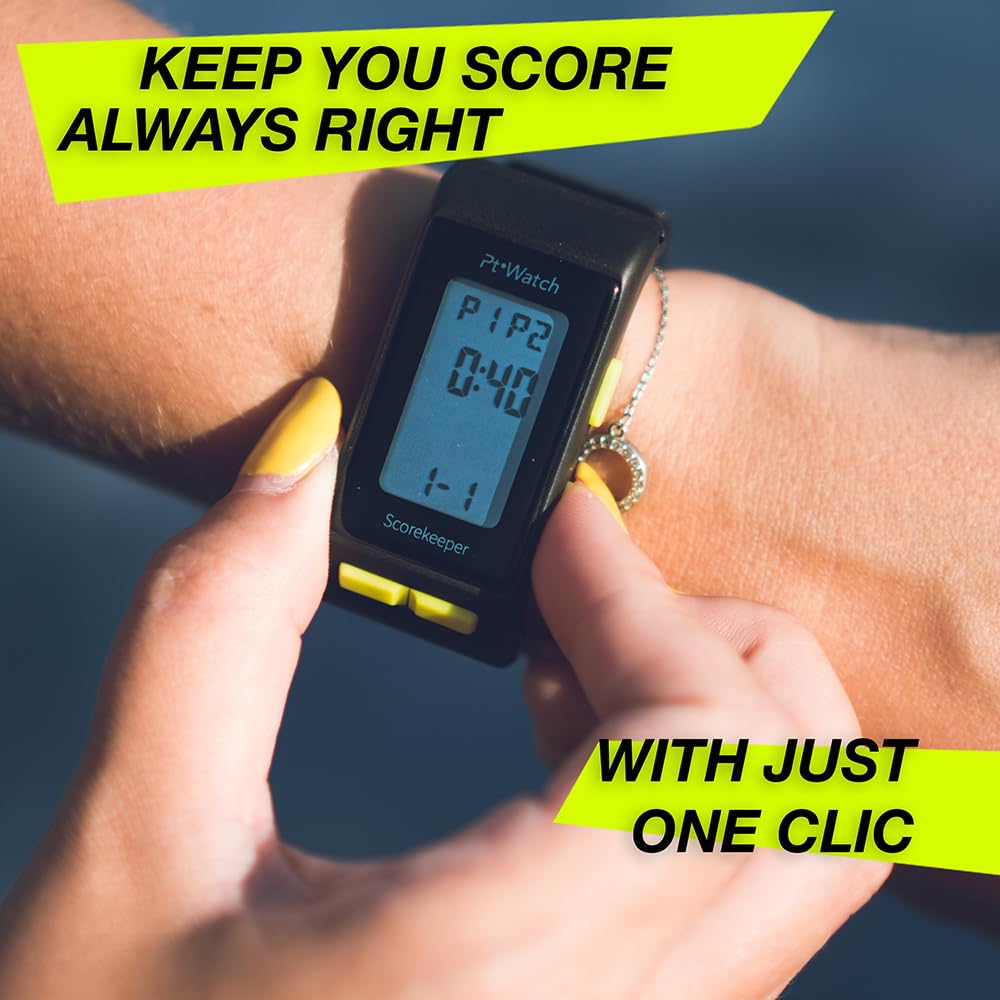 Pt Watch Padel and Tennis Scorekeeper - Padel and Tennis Point Tracker, Digital Watch for Paddle and Racket Sports Point Counting (Cream)