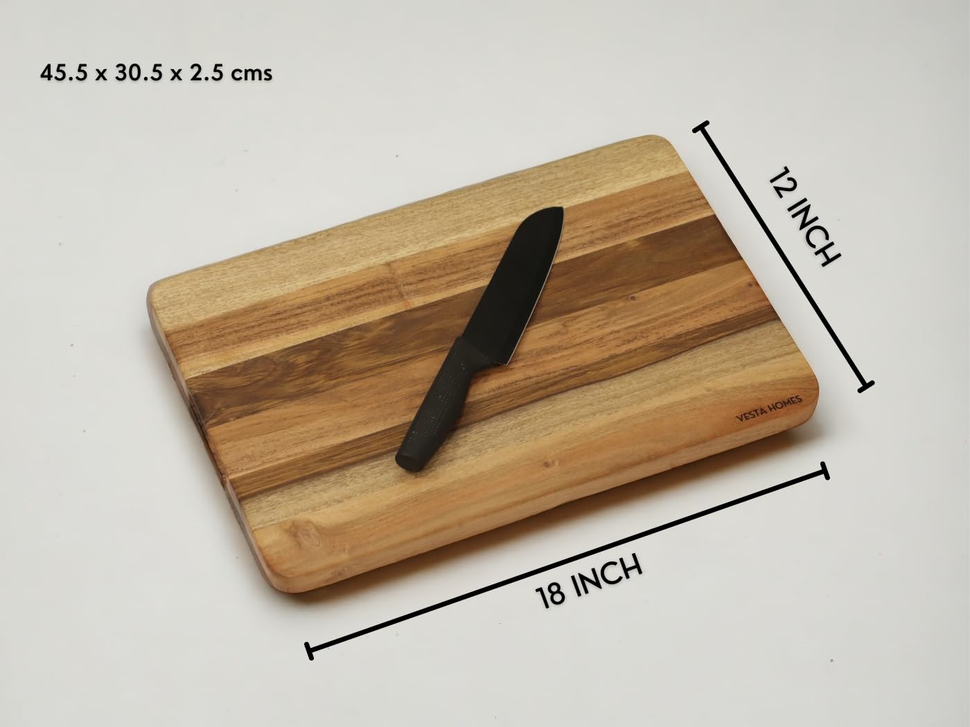 Vesta Homes Wooden Extra Large Cutting Board/Chopping, Serving Board/Block for Kitchen Vegetables, Fruits, Cheese and Charcuterie | Premium Acacia