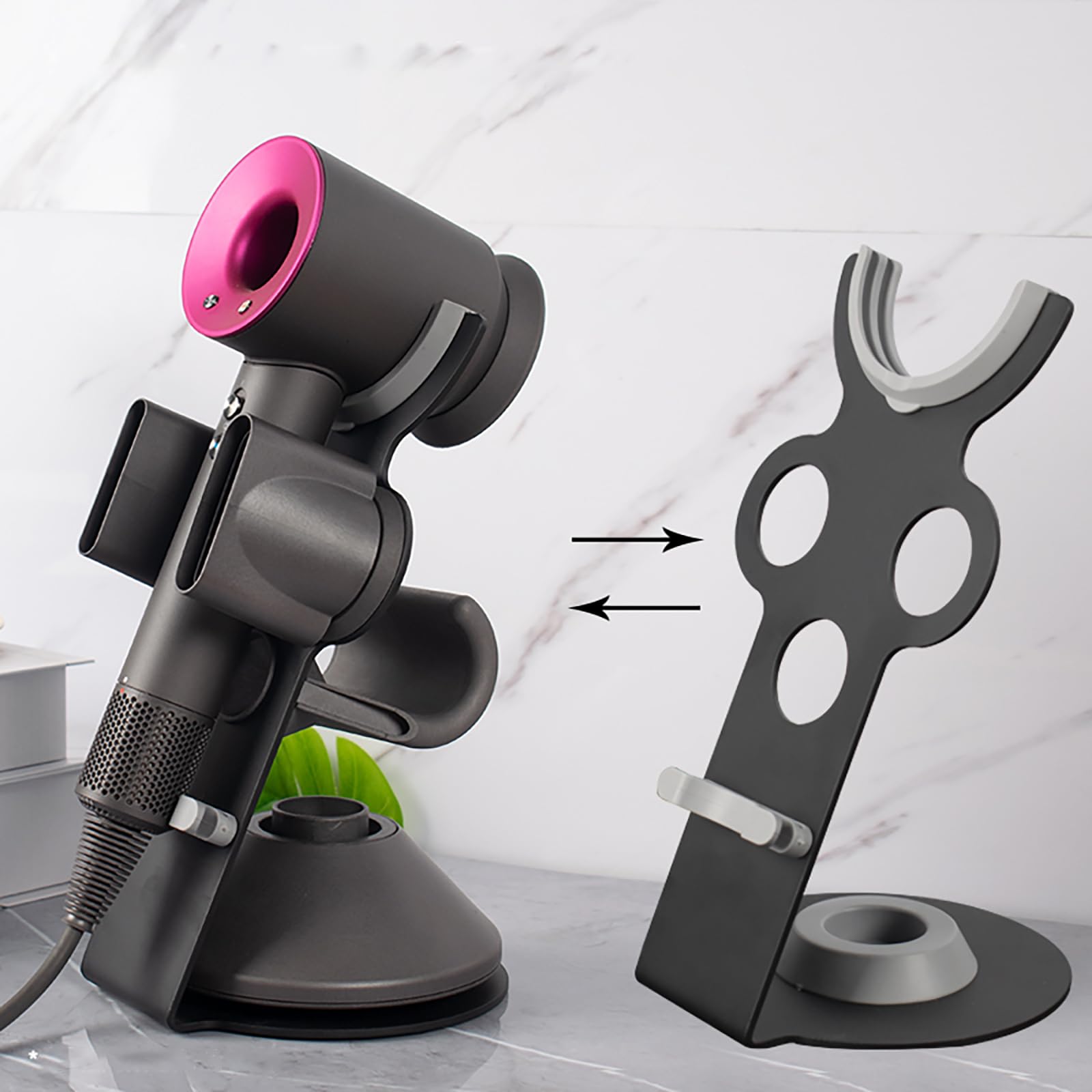 YCHF Supersonic Hair Dryer Holder for Dyson,Blow Dryer Holder,Hair Dryer Holder for Dyson SupersonicAluminum Alloy Bracket, Bathroom Organizer,Size: