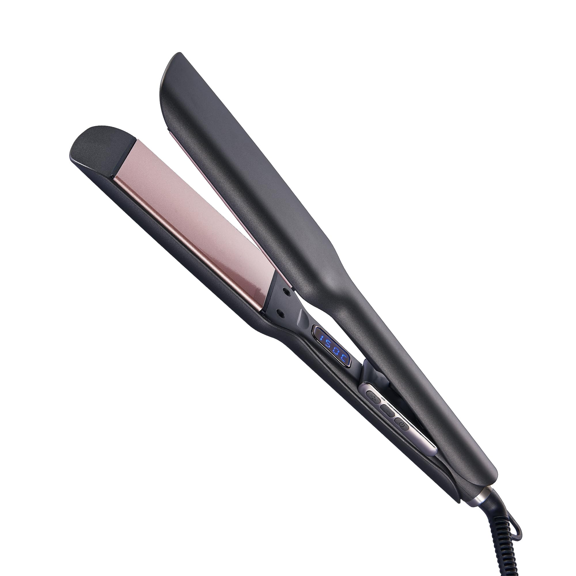 Ionic Hair Straighteners for Women,5.7cm Ceramic Wide Plate 120? to 220? LED Digital Display Side Temp Button Lock and Unlock Hair Straightener 2m 360