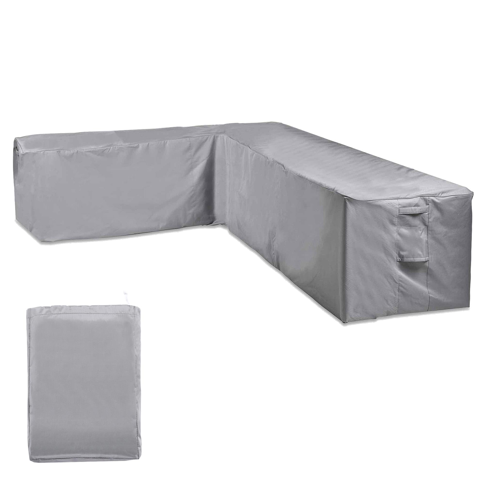 VonHaus Waterproof Garden L-Shape Sofa Cover ? Large Premium Heavy Duty, Breathable 420D Oxford Fabric Protection for Garden Sofas (H75 x W298/220 x