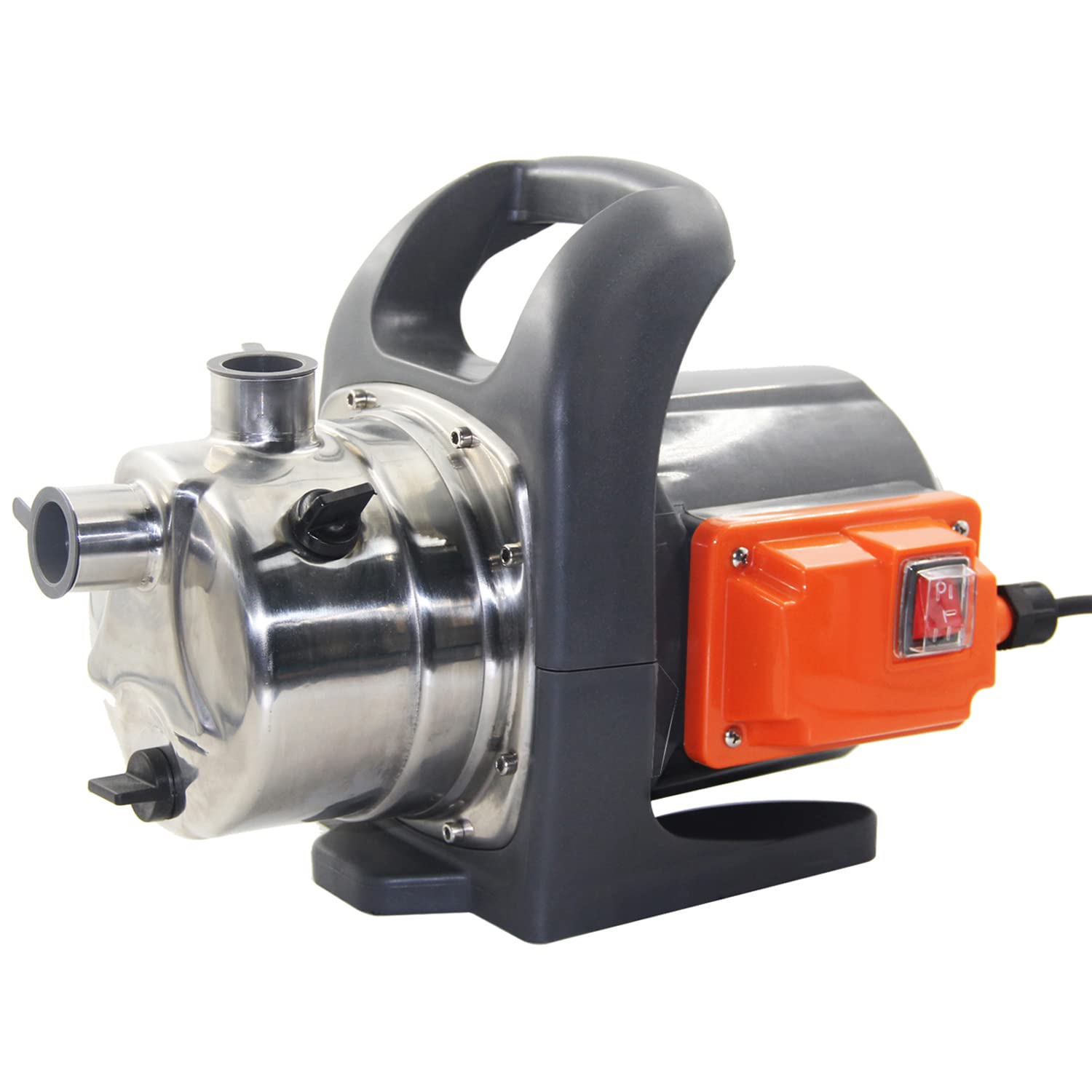 VEATON 1200W Portable Garden Booster Jet Pump, 3500L/H Stainless Steel Pressure Pump, Max Water Lift 46m, 4.6 bar, Transfer Clean Water for Home Lawn