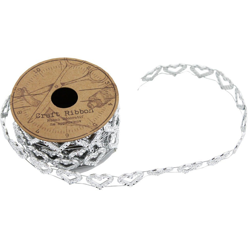 Chunky Heart Craft Ribbon - 2m