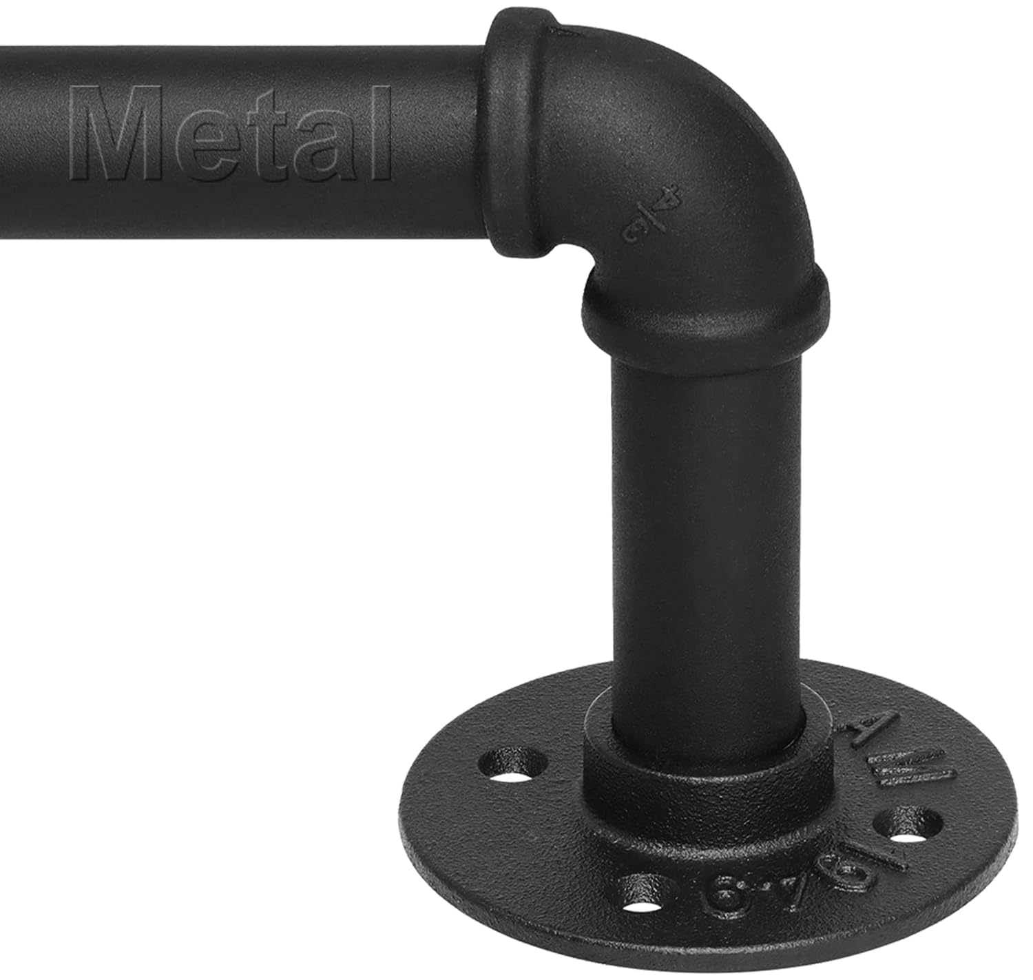 Refrze Window Curtain Rods 167 to 304 cm Black Curtain Rod, Industrial Wrapping Adjustable Heavy Duty Ceiling Curtain Rods for Bedroom, Outdoor Patio