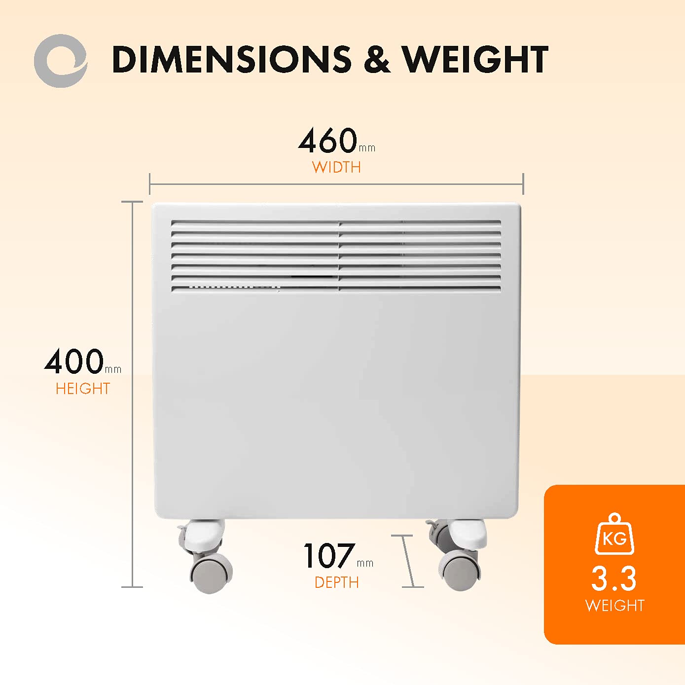Devola DVNDM10 1000W Eco Electric Panel Heater with Adjustable Thermostat | Energy Efficient Technology, Lot 20 | Slimline Wall Mounted & Free