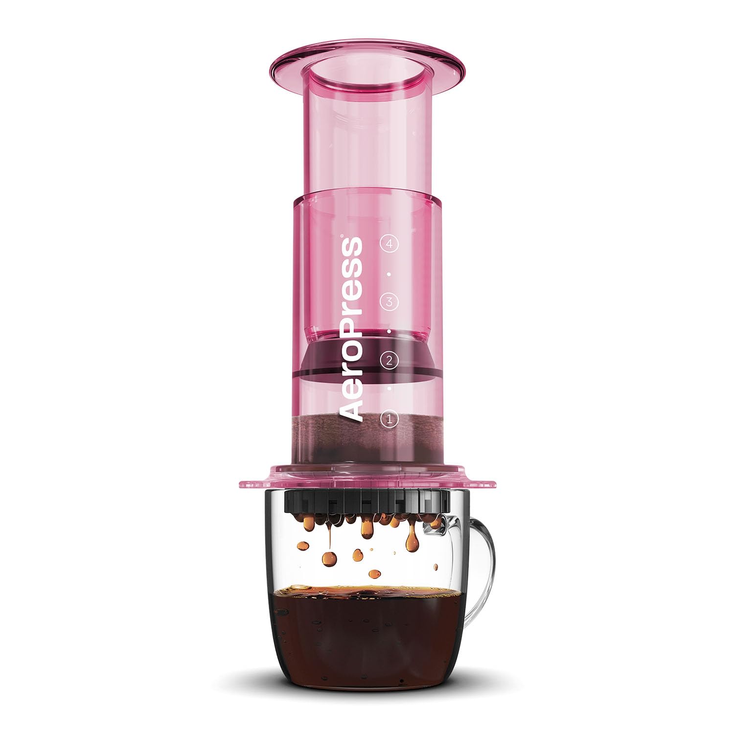 AeroPress Clear Coffee Press 3 In 1 Brew Method Combines French Press, Pourover, Espresso, Full Bodied Coffee Without Grit or Bitterness, Small