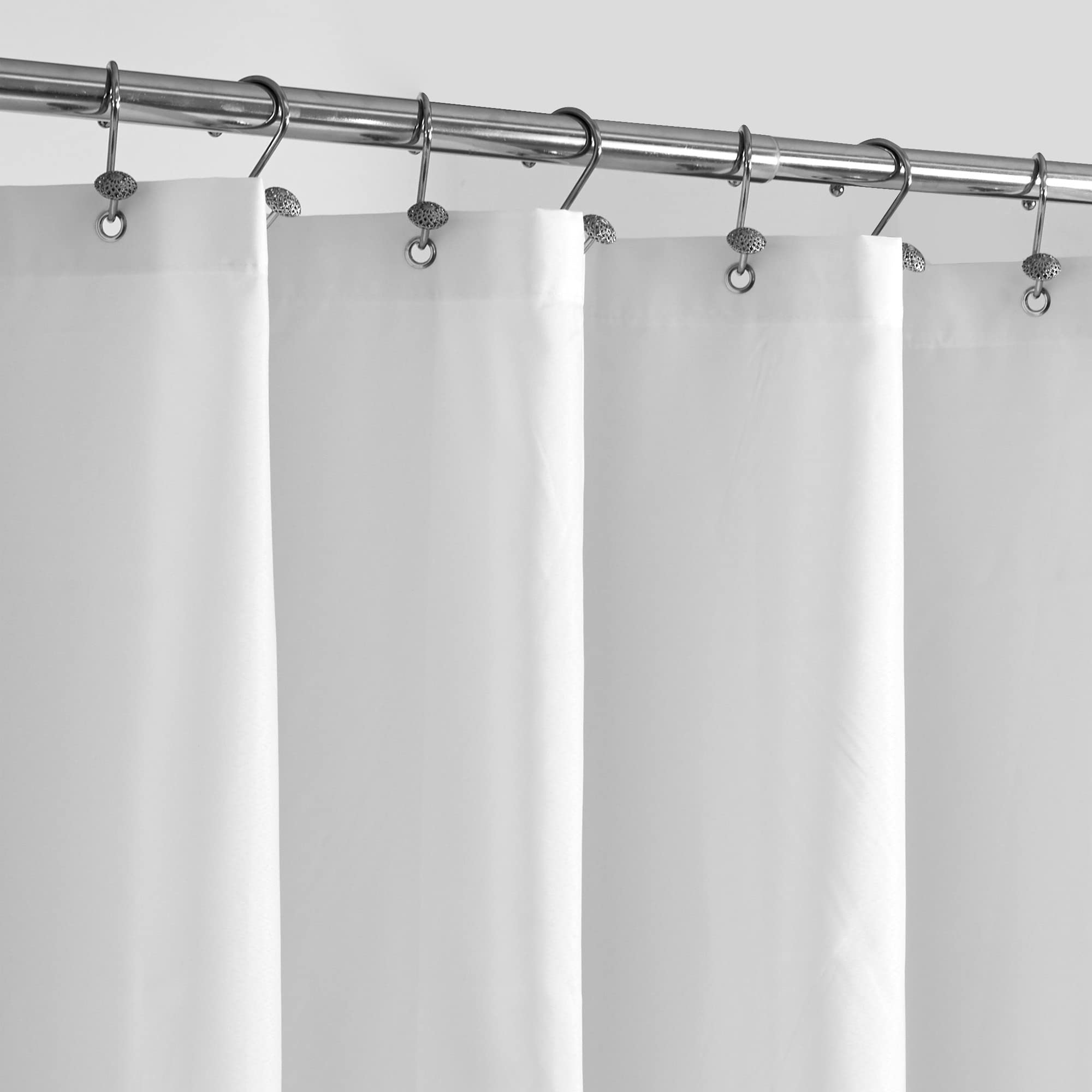 ALYVIA SPRING Stall Fabric Shower Curtain Liner Waterproof - 48" x 72", Soft & Lightweight Stall Size Shower Curtain with Magnets, Machine Washable -