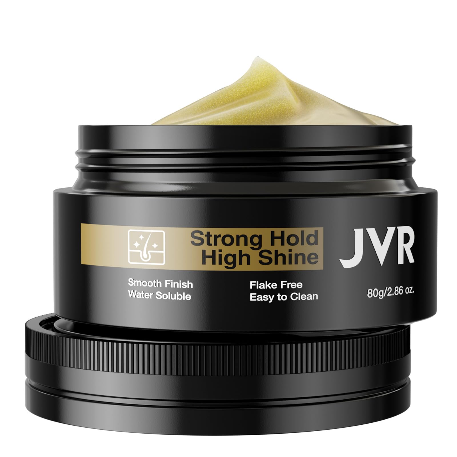 JVR Hair Styling Pomade for Men, Strong Hold & High Shine Hair Gel, Water Based Formula, Easy To Wash Out, Flake Free, All Day Hold for All