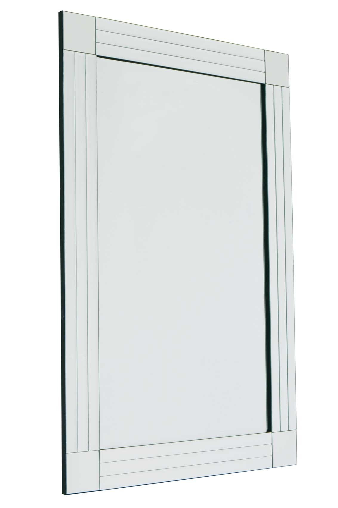Silver Triple Bevelled Venetian Wall Mirror 3Ft X 2Ft (91cm X 61cm)