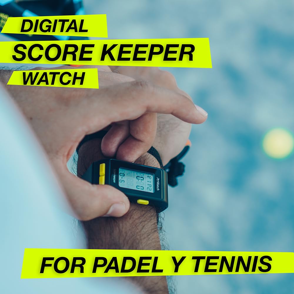Pt Watch Padel and Tennis Scorekeeper - Padel and Tennis Point Tracker, Digital Watch for Paddle and Racket Sports Point Counting (Cream)