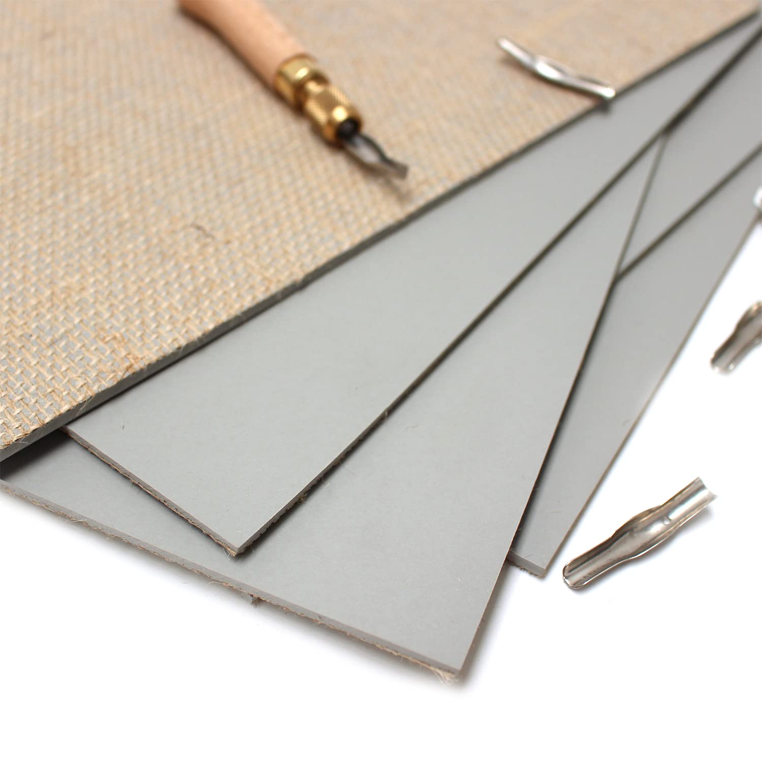 Artway Traditional Lino A2 Sheets Ideal for Printmaking/Lino Printing Pack of 3 Sheets - Grey