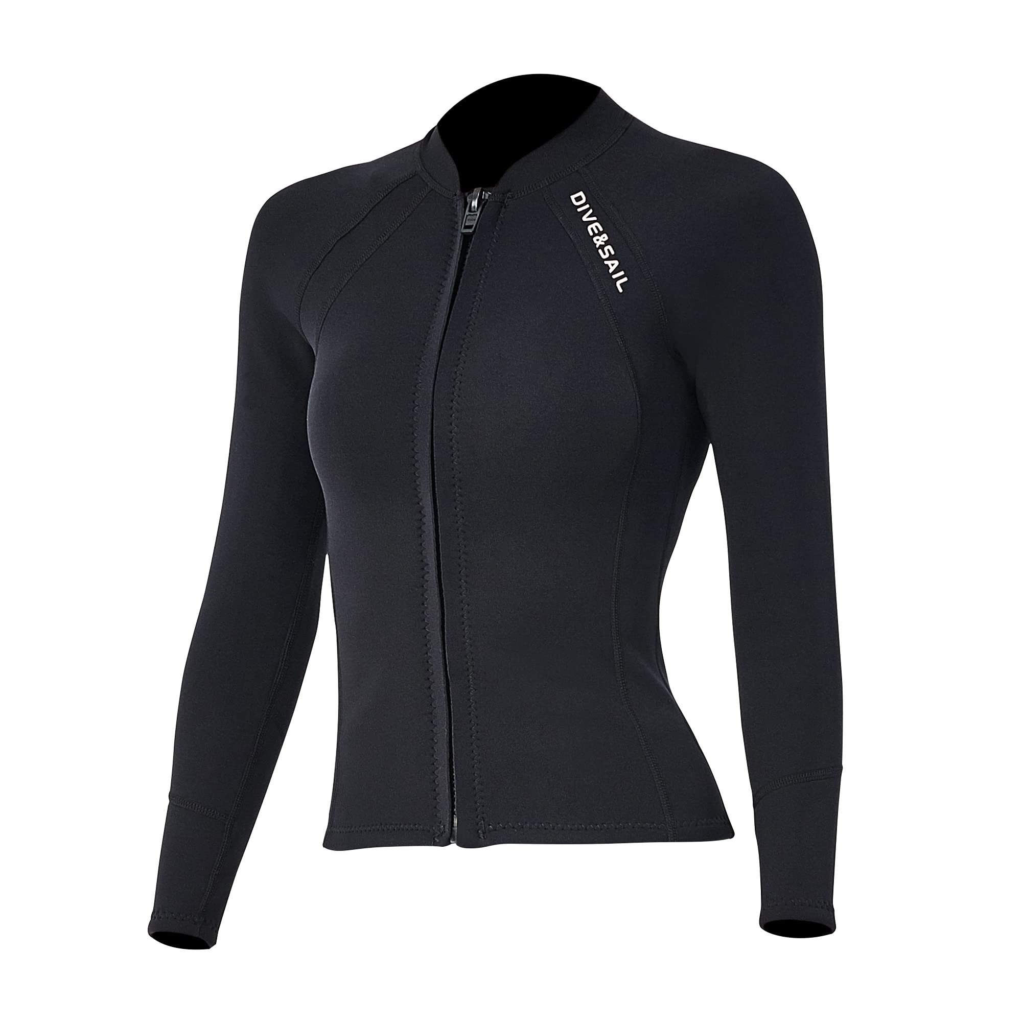 EUPTE 2mm Wetsuits Women/Men Long Sleeve Jacket UPF50+ UV Protection Diving Skin Suit Top for Scuba Diving Snorkeling Surfing Swimming (men, 2XL)