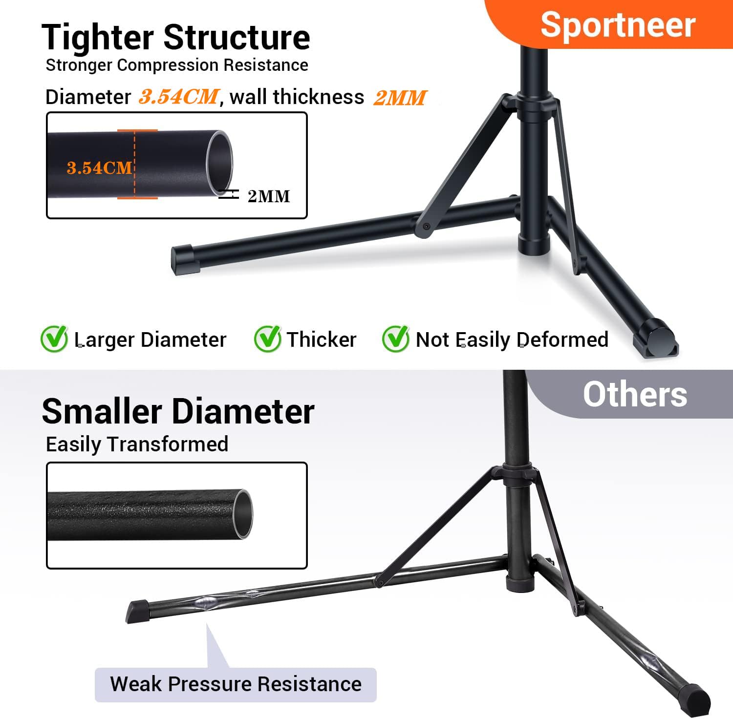 Sportneer Bike Repair Stand, Foldable Bicycle Repair Rack Workstand, Height Adjustable