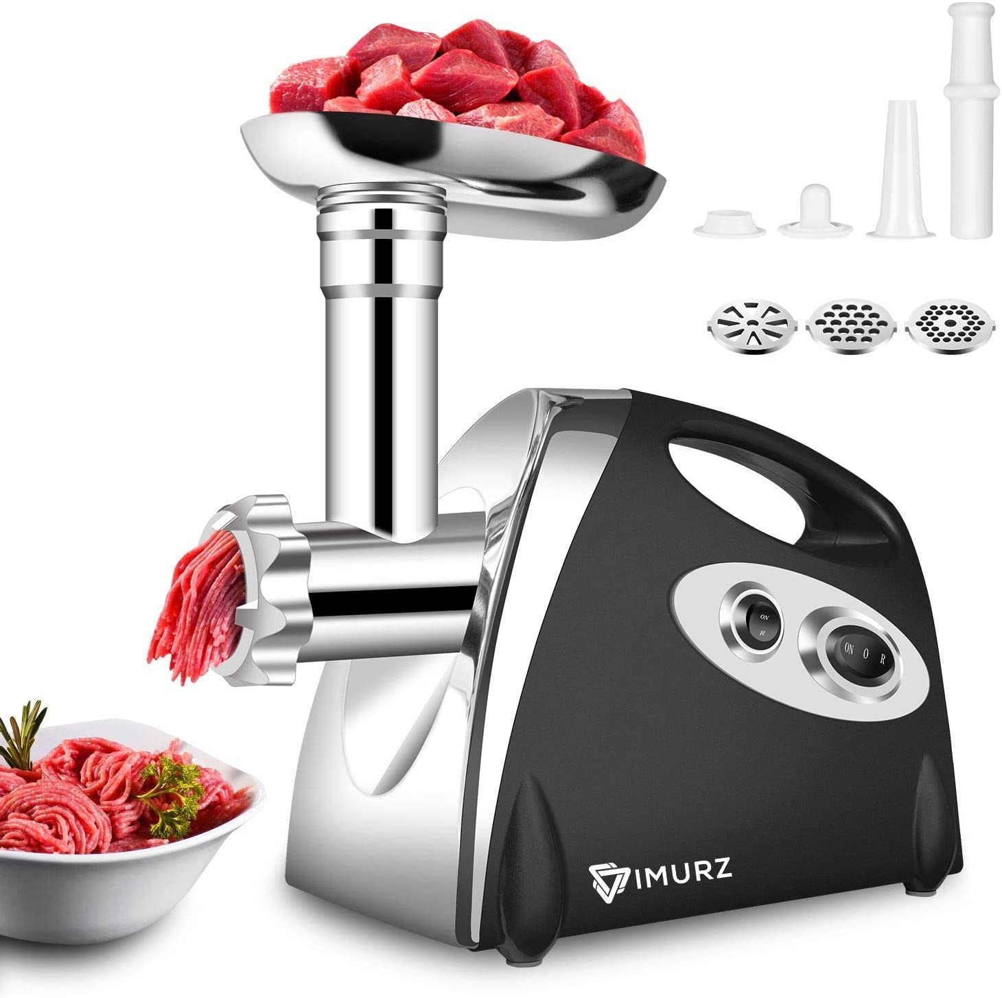 Electric Meat Grinder and Duty Household Sausage Maker Meats Mincer Food Grinding Mincing Machine with Kibbe Attachement Powerful 2800W Copper