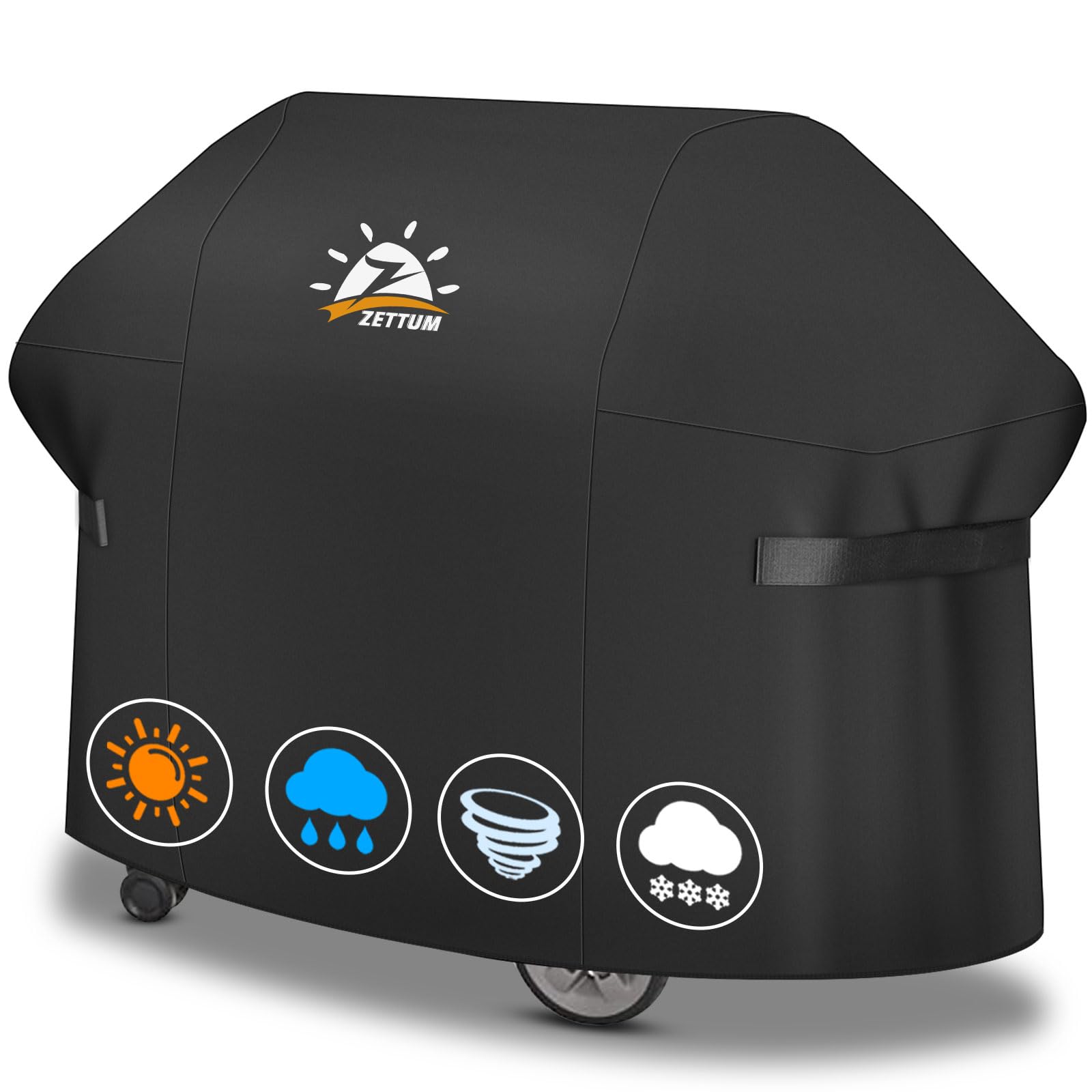 Zettum BBQ Cover 208 CM - Large Grill Barbecue Cover for Weber Summit 600 Series, Genesis 600 Series Heavy Duty & Waterproof, PU Cover for Monument,