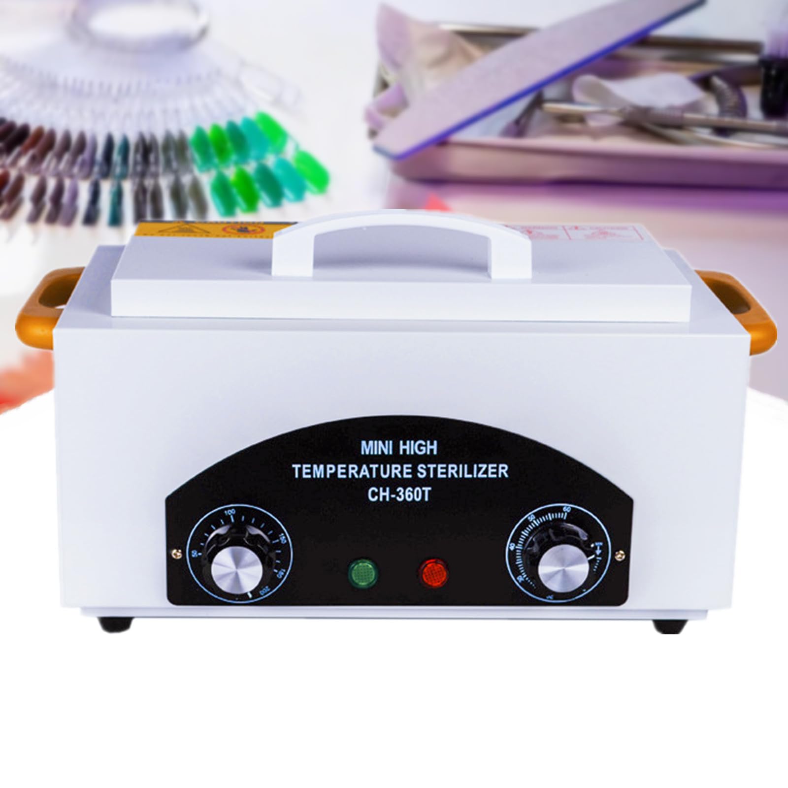 Lrqmte Autoclave Sterilizer, Manicure Steriliser for Nail Tools Adjustable, High-Temperature Nail Tool Steriliser for Salons, Heat Steriliser for Nail
