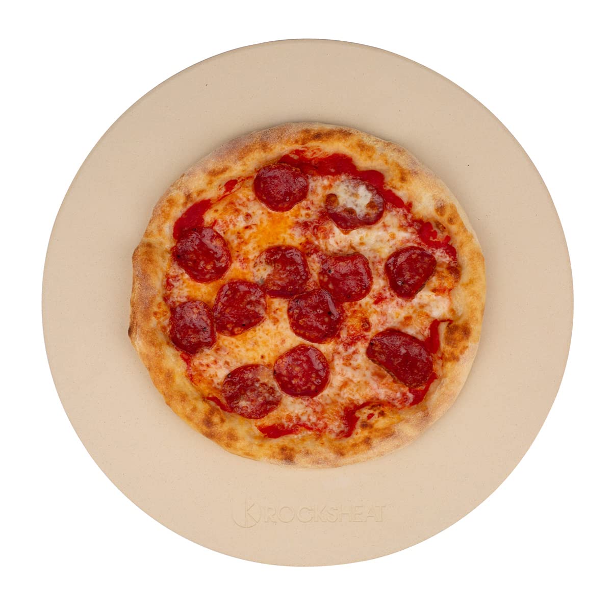 ROCKSHEAT 40.6 x 1.6cm 16" Round Pizza Stone, Cordierite Pizza Stone for Oven Grill BBQ, Food Grade Baking Stone for Pizza and Bread, Outdoor Pizza