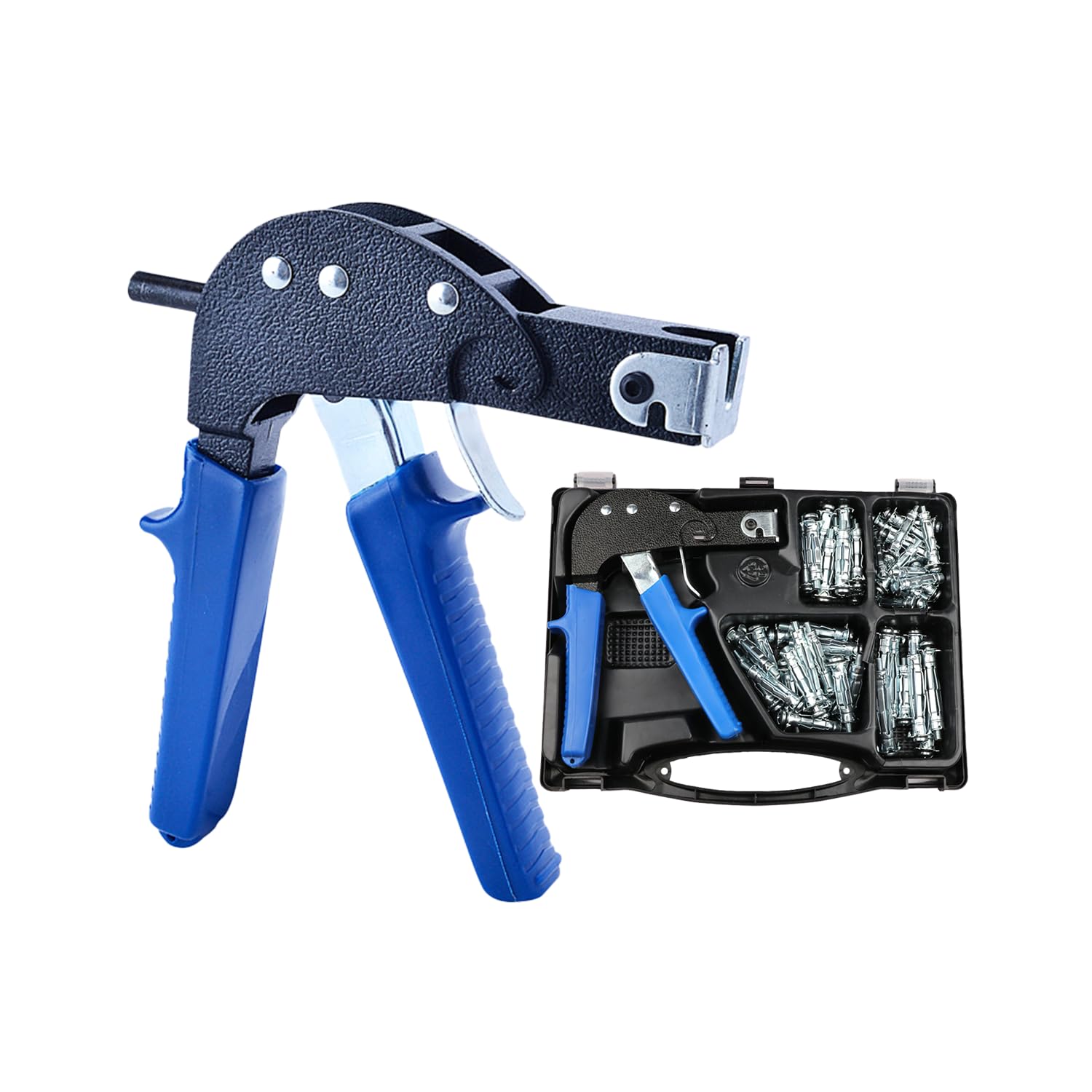 Wall Anchor Setting Tool with M4/M5/M6 Metal Cavity Dowels, Metal Cavity Expansion Dowels Pliers for Metal Cavity Wall Plugs Cavity Anchor