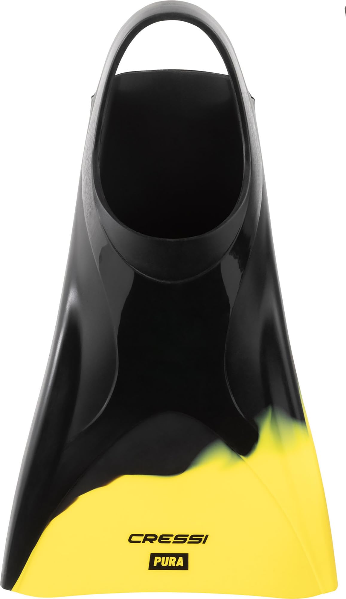 CRESSI Adult Swim Fins - Flexible Silicone for Comfortable and Durable Use, Black/Yellow, 43/45 - Pura: Designed in Italy