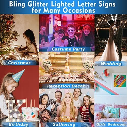 LED Marquee Letter Lights, Light Up Silver Letters for Bedroom Glitter Gifts for Teenage Girls Alphabet Letter Sign Battery Powered Night Light Birthday Party Wedding Home Decoration, Silver Letter X