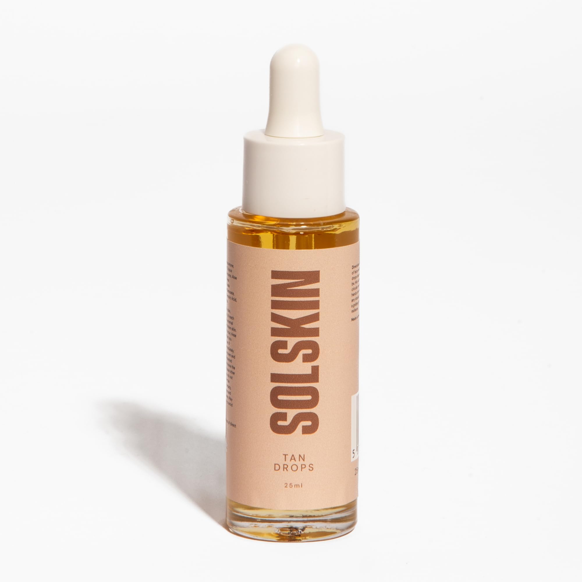 SOLSKIN Tanning Drops for Face & Body Custom Glow with Hyaluronic Acid & Papaya, Mix into Skin Care or Moisturiser for Gradual Fake Tan,