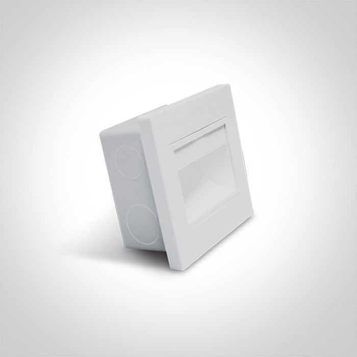 Indoor Square Wall Recessed - 68007- 1,5 W Wall recessed LED light, ideal for step and corridor illumination Supplied complete with non-dimmable LED driver