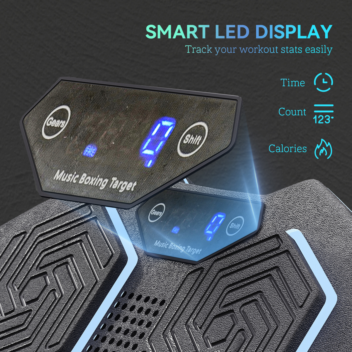 SPORTNOW Music Boxing Machine with Bluetooth Connection and LED Light