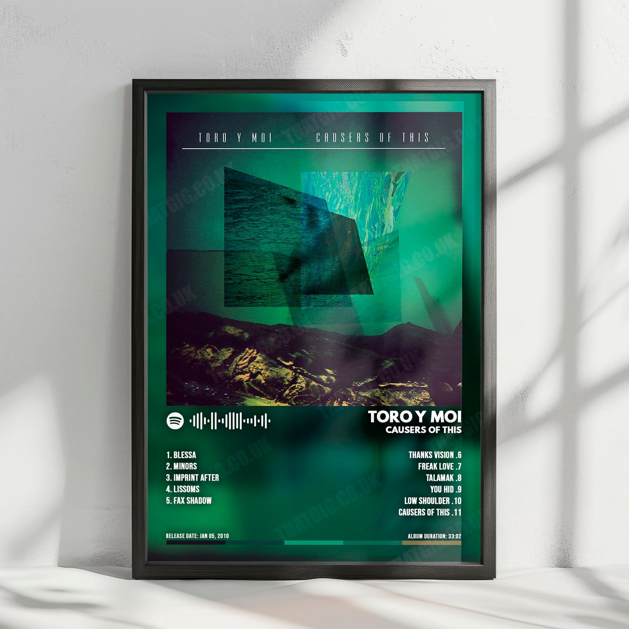 Toro y Moi "Causers of This" Album Cover Poster - with Complete Tracklist