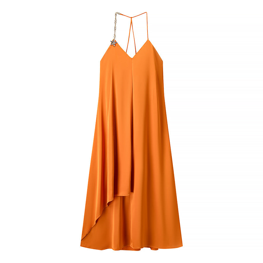 Women's Simple Style Slim Strap Dress