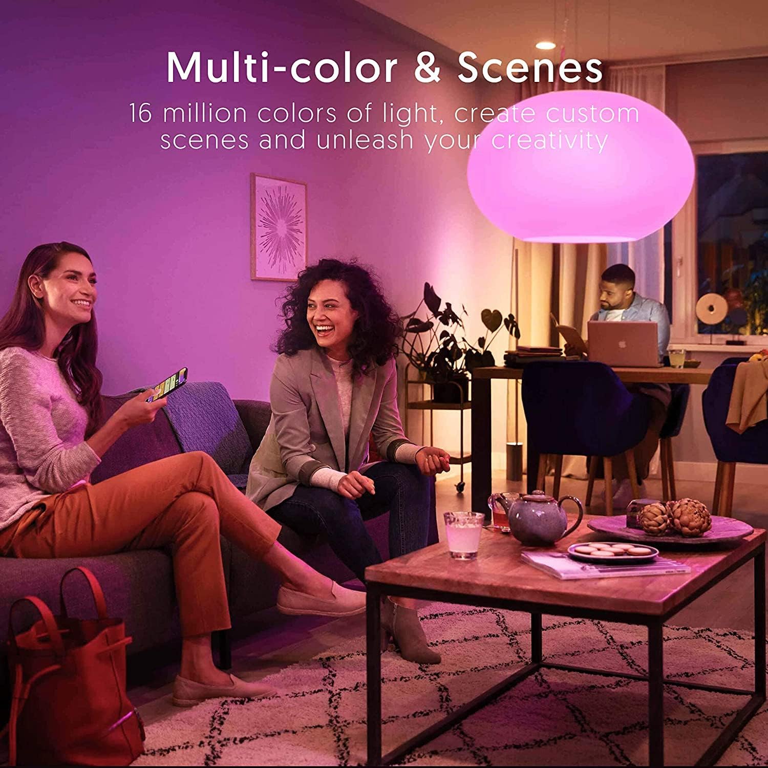 Smart MR16 GU5.3 LED Bulbs,APP Controls RGB MR16 GU5.3 Light Bulbs Compatible with Alexa and Google Home,450LM 12V GU5.3 Bi-Pin Base,MR16 Colour