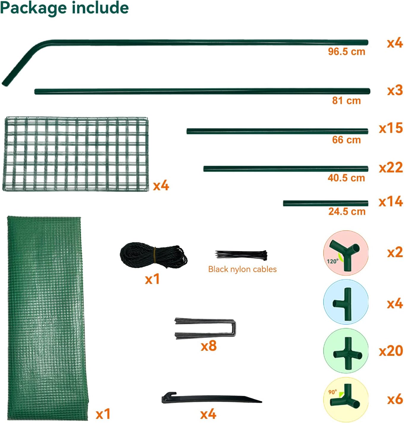 Walk In Greenhouse with Shelves 3-Tier PE Cover 143x73x195cm Grandhom
