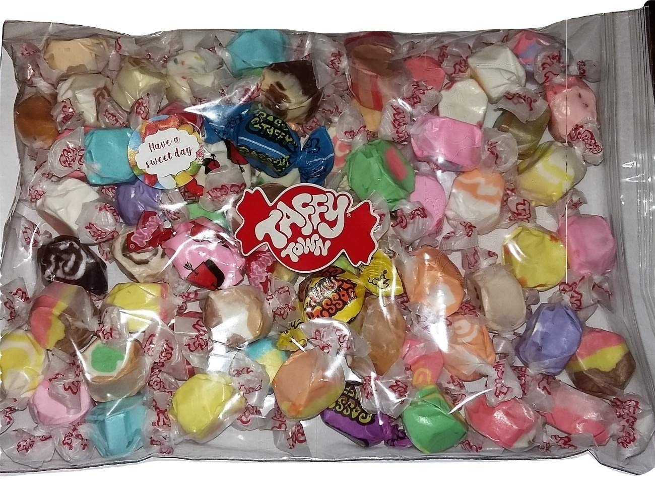 Assorted salt water taffy "HAVE A SWEET DAY" 500g bag