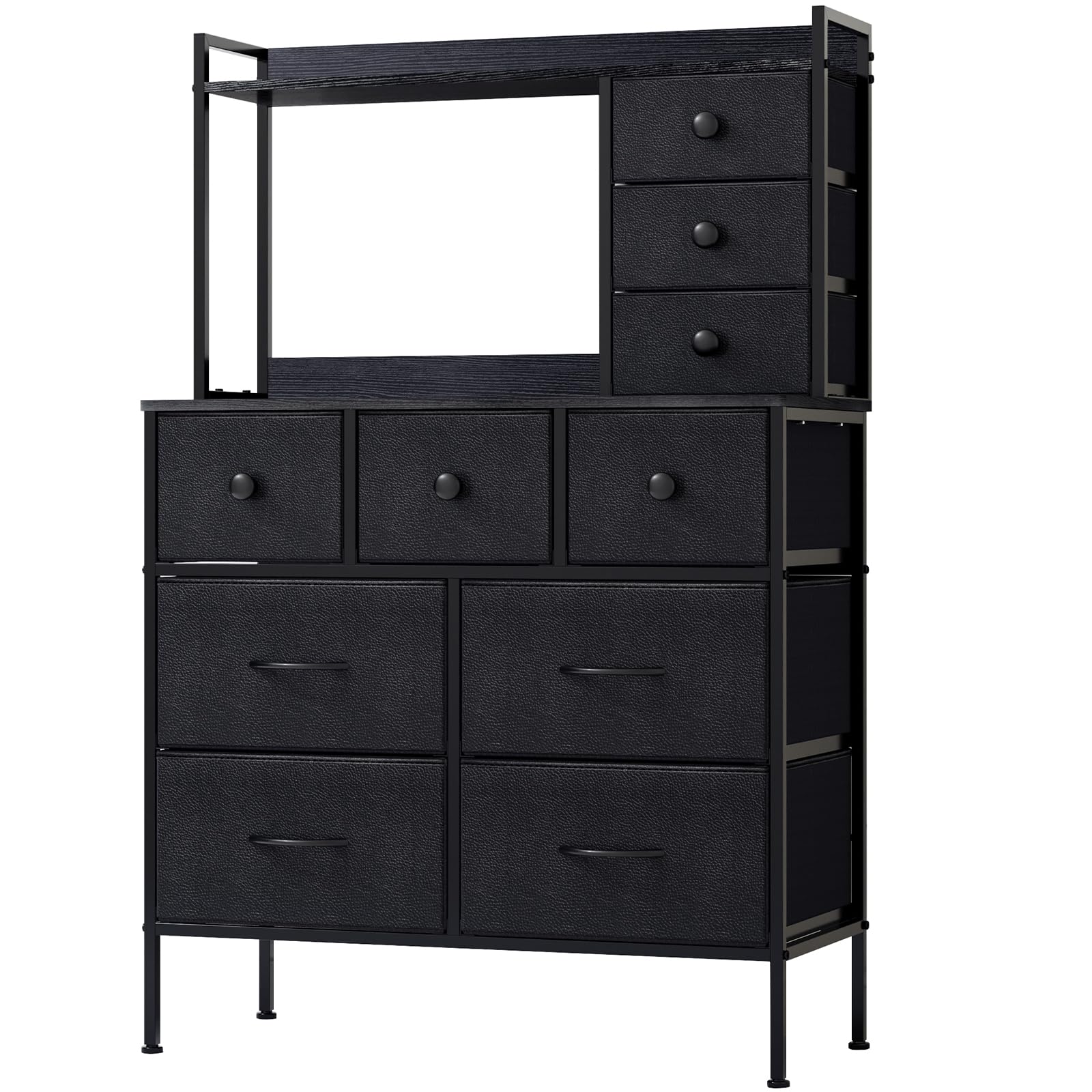 Mintnook Bedroom Chest of Drawers, Fabric Dresser with 10 Drawers, Large Capacity Drawers Cabinet, Stylish Storage Organizer Unit for Bedroom, Living