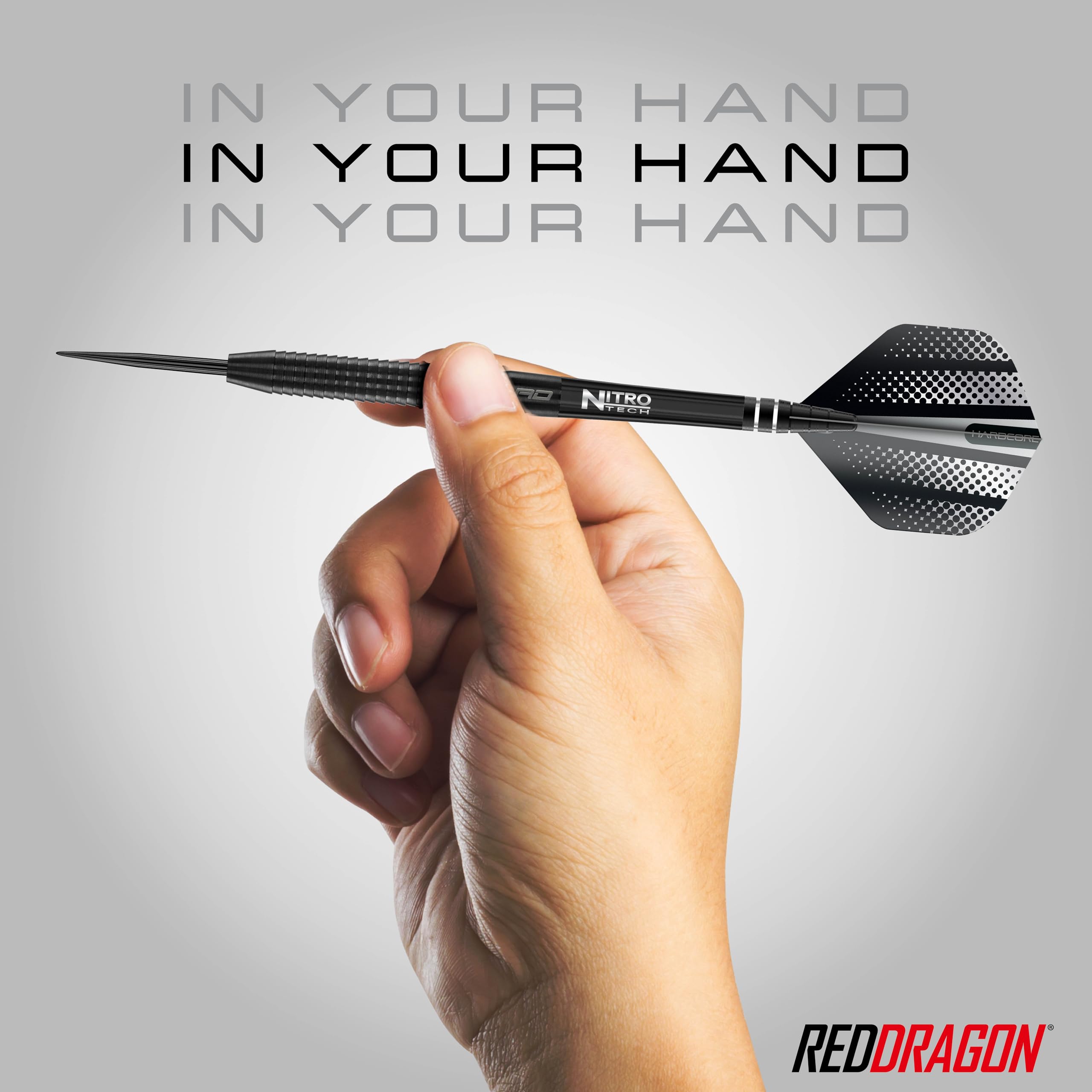 RED DRAGON Razor Edge Black 22g - Tungsten professional steel tip darts set with Dart Flights and Dart Shafts (stems)