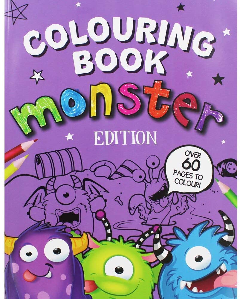 Eurowrap 26361-MONSC Coloring Book, Purple