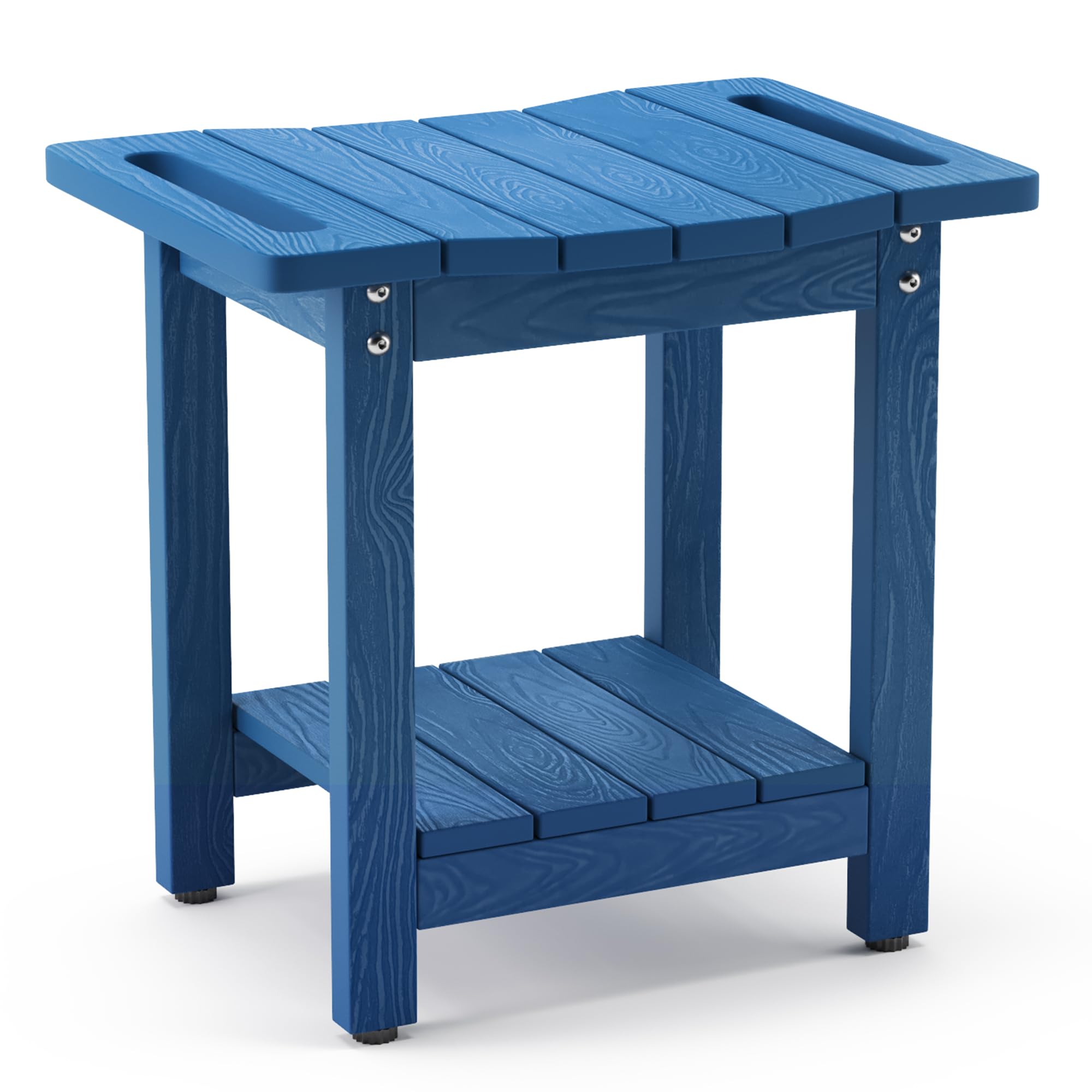 LUE BONA HDPS Shower Benches,Shower Stool for Shaving Legs with Shelf,Waterproof Bath Chair Seat for Bathroom,Weather