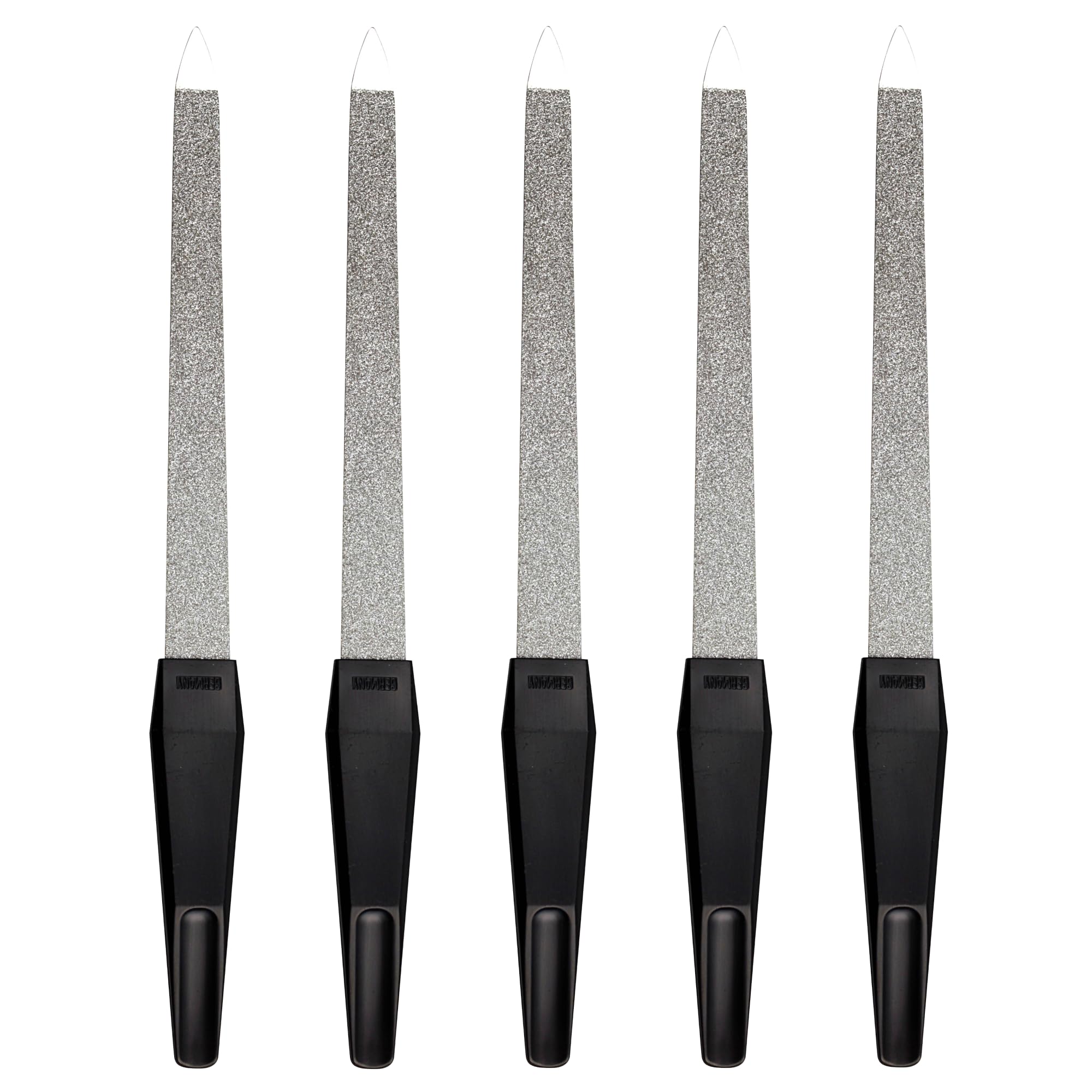 Sonnenschein by Hans Kniebes Nail File 17 cm from Germany for Manicure and Pedicure Sapphire File with Coarse and Fine Coating Side Set of 5 17 cm