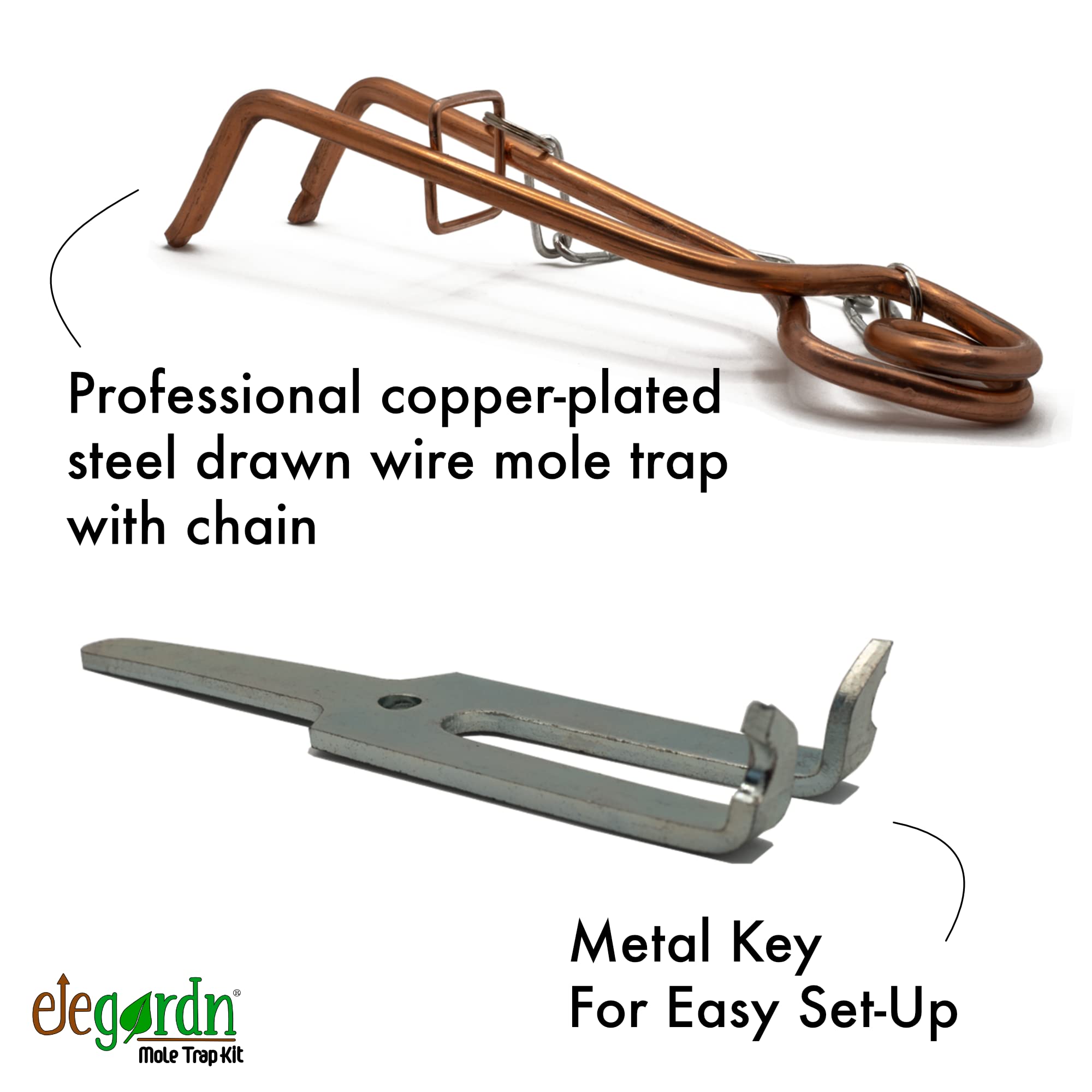 Elegardn? Complete Kit 10 Mole Traps Vole Trap Rigid Putange Type Used by Professional for Mole control Made in France