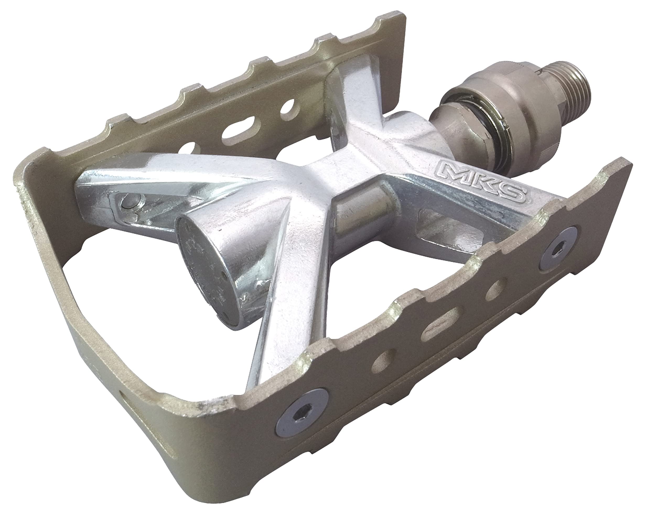 MKS Esprit EZY Superior: Quick-release, lightweight pedal for urban cycling, Metallic