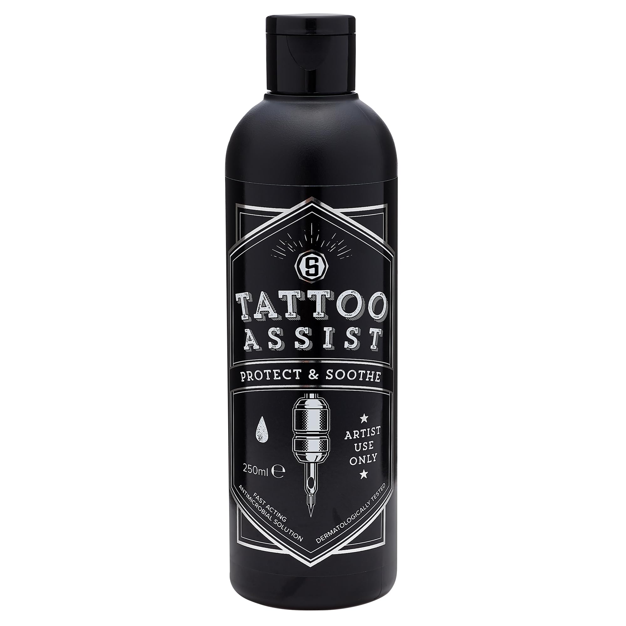 Tattoo Assist Solution for Artist Use - 250ml Skin Prep Cleanser with High Purity Hypochlorous to Cool, Soothe, & Support Natural Recovery - Pre