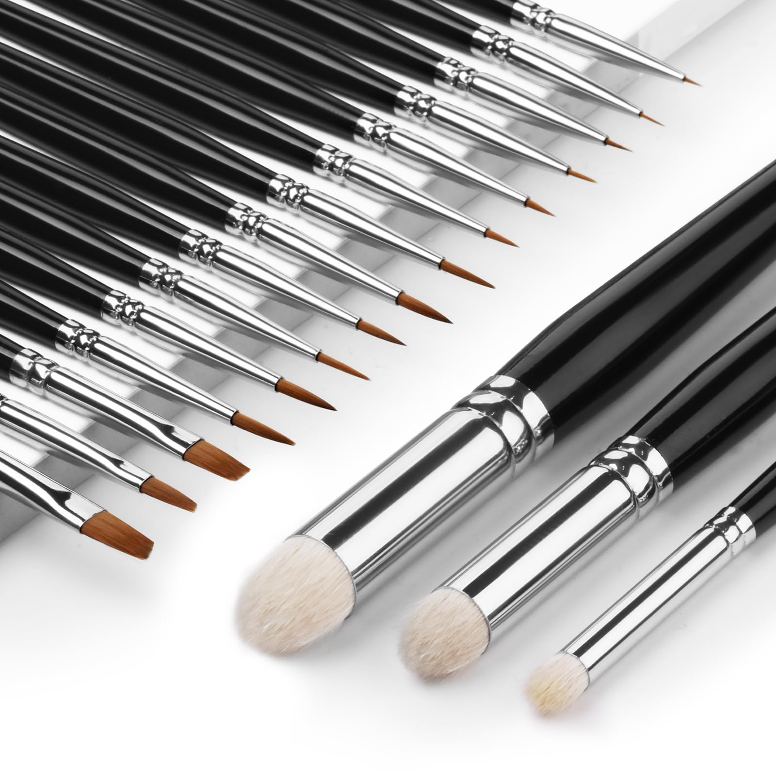Miniature Paint Brushes with Drybrush Set for Miniature Painting,18PCS Fine Detail Paint Brush Dyrbrush for Miniatures Citadel Model Paint Brushes for