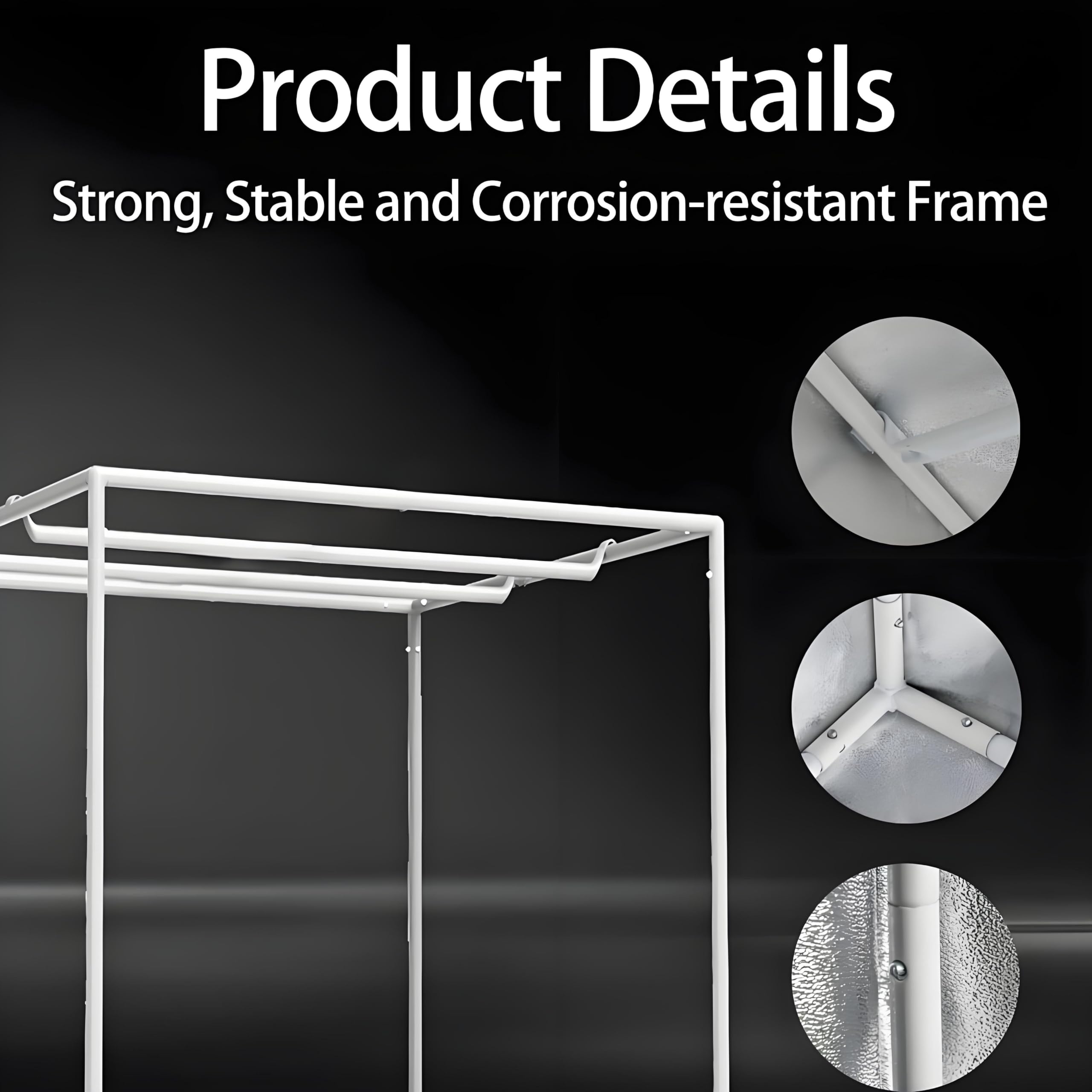 SunStream Hydroponic Grow Tent 32"x32"x64"(80x80x160cm) for Indoor Seedling Plant Growing, Water-Resistant LightProof 2.6x2.6 FT Small Mushroom Indoor